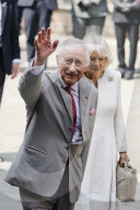 King Of The United Kingdom Charles III And Queen Camilla Arrive At Piazza San Francesco During The State Visit To The Republic Of Italy In Ravenna