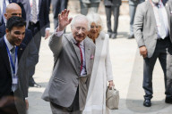 King Of The United Kingdom Charles III And Queen Camilla Arrive At Piazza San Francesco During The State Visit To The Republic Of Italy In Ravenna