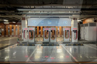 Empty Tesla Parking Stations