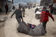 Palestinians Flee Again After Israel's Attacks On Gaza 
