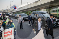 Ousted Ex-President Yoon Suk-yeol Leaves Official Residence, Greets Supporters