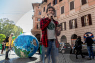Climate Activists Protest In Rome