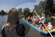 Flower Festival Of The Ejido In Xochimilco, Mexico, Stands In Solidarity With Palestine
