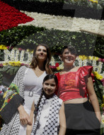 Flower Festival Of The Ejido In Xochimilco, Mexico, Stands In Solidarity With Palestine