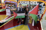 Flower Festival Of The Ejido In Xochimilco, Mexico, Stands In Solidarity With Palestine