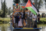 Flower Festival Of The Ejido In Xochimilco, Mexico, Stands In Solidarity With Palestine