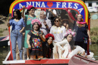 Flower Festival Of The Ejido In Xochimilco, Mexico, Stands In Solidarity With Palestine