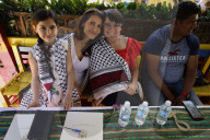 Flower Festival Of The Ejido In Xochimilco, Mexico, Stands In Solidarity With Palestine