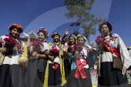 Flower Festival Of The Ejido In Xochimilco, Mexico, Stands In Solidarity With Palestine
