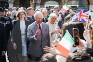Intestazione: King Of The United Kingdom Charles III And Queen Camilla Rrive At Piazza Del Popolo For The State Visit To The Republic Of Italy In Ravenna