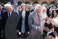 Intestazione: King Of The United Kingdom Charles III And Queen Camilla Rrive At Piazza Del Popolo For The State Visit To The Republic Of Italy In Ravenna