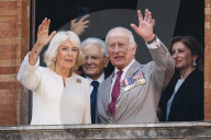 Intestazione: King Of The United Kingdom Charles III And Queen Camilla Rrive At Piazza Del Popolo For The State Visit To The Republic Of Italy In Ravenna