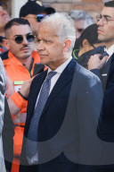 Intestazione: King Of The United Kingdom Charles III And Queen Camilla Rrive At Piazza Del Popolo For The State Visit To The Republic Of Italy In Ravenna