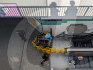 Railway Station Escalator In Munich Under Repair 