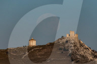 Pink Full Moon Over Abruzzo, Italy