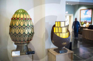 Art Deco-Inspired Chocolate Eggs on Display at Belíåuf in Brussels