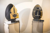 Art Deco-Inspired Chocolate Eggs on Display at Belíåuf in Brussels