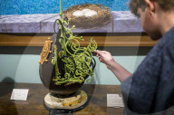 Art Deco-Inspired Chocolate Eggs on Display at Belíåuf in Brussels