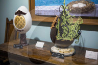 Art Deco-Inspired Chocolate Eggs on Display at Belíåuf in Brussels
