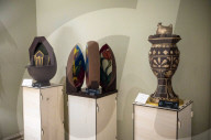 Art Deco-Inspired Chocolate Eggs on Display at Belíåuf in Brussels