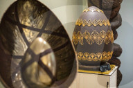 Art Deco-Inspired Chocolate Eggs on Display at Belíåuf in Brussels