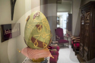Art Deco-Inspired Chocolate Eggs on Display at Belíåuf in Brussels