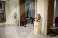 Art Deco-Inspired Chocolate Eggs on Display at Belíåuf in Brussels