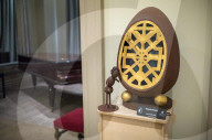 Art Deco-Inspired Chocolate Eggs on Display at Belíåuf in Brussels