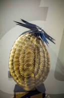 Art Deco-Inspired Chocolate Eggs on Display at Belíåuf in Brussels