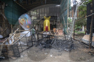 Fascist Face Burnt In Dhaka University