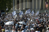 Protesters Protesting Against The Pride Ban On An Illiberal Pride March