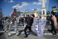 Protesters Protesting Against The Pride Ban On An Illiberal Pride March
