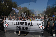 Protesters Protesting Against The Pride Ban On An Illiberal Pride March