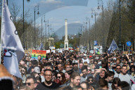 Protesters Protesting Against The Pride Ban On An Illiberal Pride March