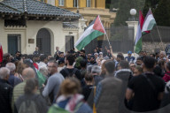 200 People Gather Outside The U.S. Consulate In Barcelona
