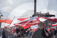 Poles Danced The Polish National Dance Polonaise On Krakowskie Przedmiescie In Warsaw, Poland, On April 12, 2025