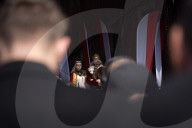 Poles Danced The Polish National Dance Polonaise On Krakowskie Przedmiescie In Warsaw, Poland, On April 12, 2025