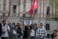 Protest In Rome Against The Arrest Of Ekrem Imamoglu