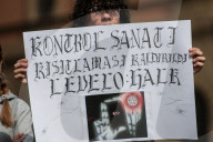Protest In Rome Against The Arrest Of Ekrem Imamoglu