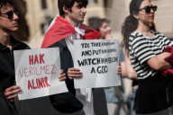 Protest In Rome Against The Arrest Of Ekrem Imamoglu