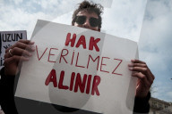Protest In Rome Against The Arrest Of Ekrem Imamoglu