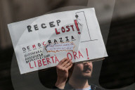 Protest In Rome Against The Arrest Of Ekrem Imamoglu