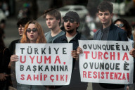 Protest In Rome Against The Arrest Of Ekrem Imamoglu
