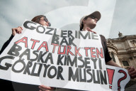 Protest In Rome Against The Arrest Of Ekrem Imamoglu