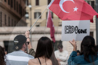 Protest In Rome Against The Arrest Of Ekrem Imamoglu