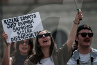 Protest In Rome Against The Arrest Of Ekrem Imamoglu