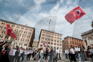 Protest In Rome Against The Arrest Of Ekrem Imamoglu