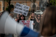 Protest In Rome Against The Arrest Of Ekrem Imamoglu
