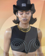 Superstar Teyana Taylor Shows Ripped Body In Crop Top And Form Fitting Skirt At The Revolve Festival In Thermal California - 12 April 2025