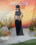 Superstar Teyana Taylor Shows Ripped Body In Crop Top And Form Fitting Skirt At The Revolve Festival In Thermal California - 12 April 2025